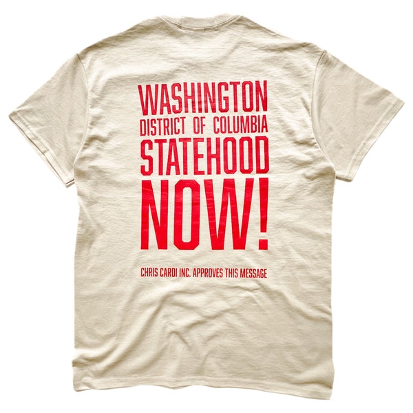Home Rule Then. Statehood Now! Crewneck T-shirt (Cream) – CHRiS