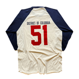 51st State Raglan Tee (Navy/Cream) - CHRiS CARDi House of Design