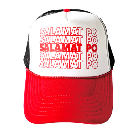 SALAMAT PO TRUCKER CAP (Red/White/Black)
