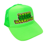 SUMMERTIME TRUCKER CAP (NEON GREEN)