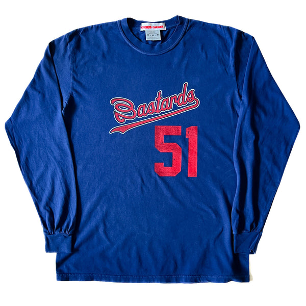 Bastards Baseball Team LS Tee (Navy)