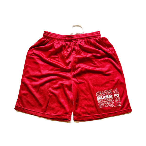 SALAMAT PO MESH HOOPIN’ SHORTS (SCARLET)