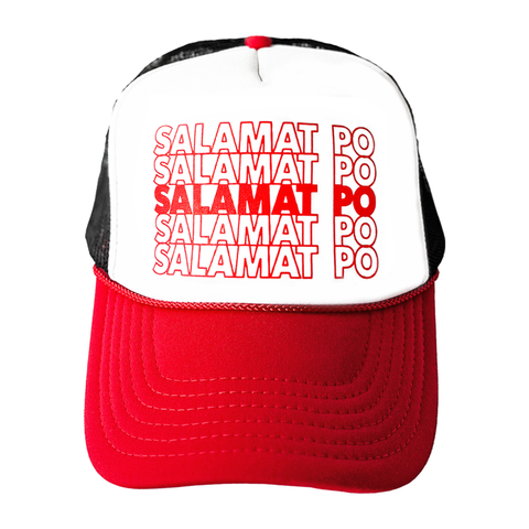 SALAMAT PO TRUCKER CAP (Red/White/Black)