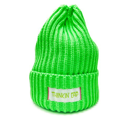 TH!NKIN’ CAP Beanie (Neon Lime)
